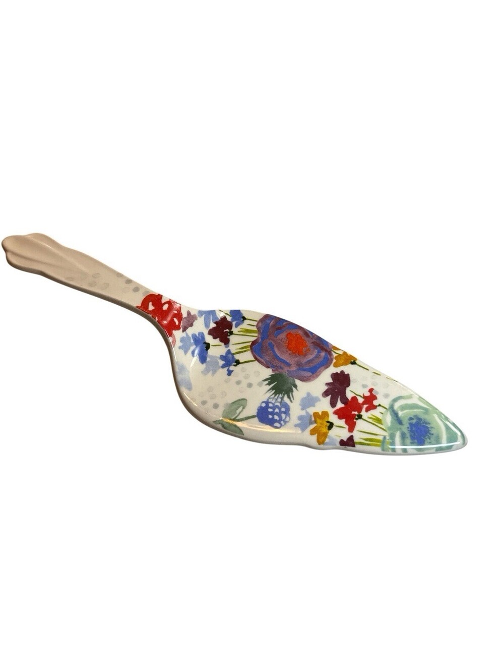 Pioneer Woman Spring Celia Floral Stoneware Pie Cake Server 10" Retired